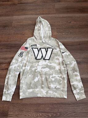 Nike Washington Commanders 2024 Salute to Service Hoodie Arctic Camo Men’s Small